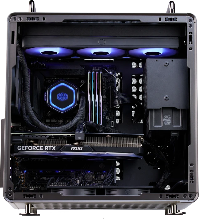 Cooler Master Qube 540 Moonstone, grau, Glasfenster