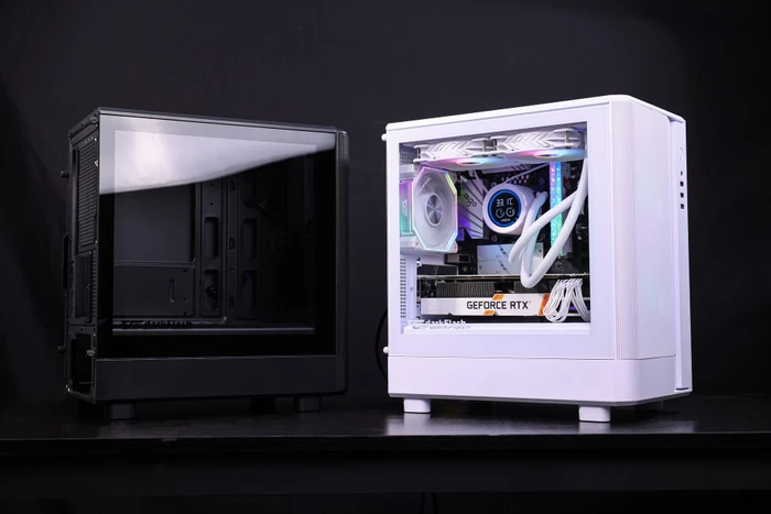 DarkFlash DB330M Mesh White, Glasfenster