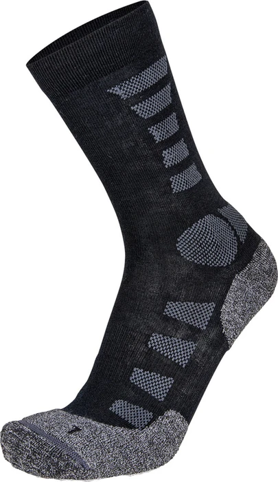 Eightsox Trekking Merino Wandersocken schwarz/anthrazit