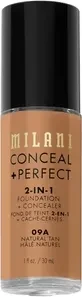 Milani Conceal + Perfect 2-in-1 Foundation + Concealer 09A natural tan, 30ml