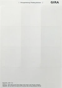 Gira Beschriftungsbögen 69x67mm