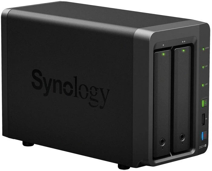 Synology DiskStation DS214+, 1GB RAM, 2x RJ-45 1000Base-T, 2x USB-A 3.0