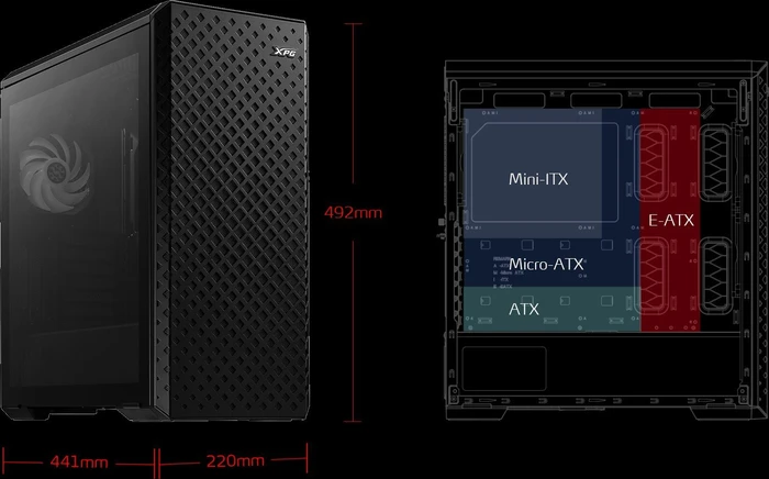 ADATA XPG Defender Pro, weiß, Glasfenster