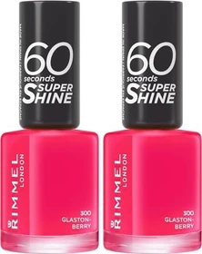 Rimmel 60 Seconds Super Shine Nagellack 300 Glaston Berry, 8ml