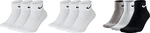 Nike Cushioned Ankle Socken weiß/schwarz, 3 Paare