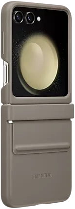 Samsung Flap Eco-Leather Case für Galaxy Z Flip 5 Etoupe