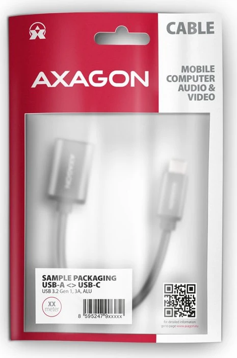 Axagon USB-C 3.0 Stecker auf USB-A 3.0 Buchse, Adapter