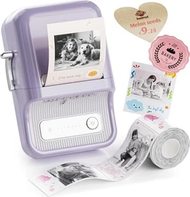 Niimbot B21 Pro Wireless Label Printer, pastell violett