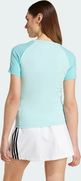 adidas Adicolor 3-Streifen Raglan Slim T-Shirt kurzarm semi flash aqua (Damen)