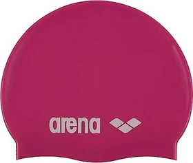 Arena Classic Silikon Badekappe fuchsia/weiß