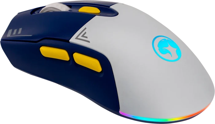 Marvo Scorpion M803W Duke 20 Gaming Mouse weiß/blau, USB