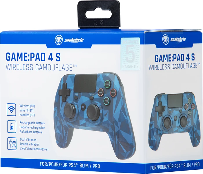 Snakebyte Game:Pad 4 S Wireless Controller camo blue (PS4)