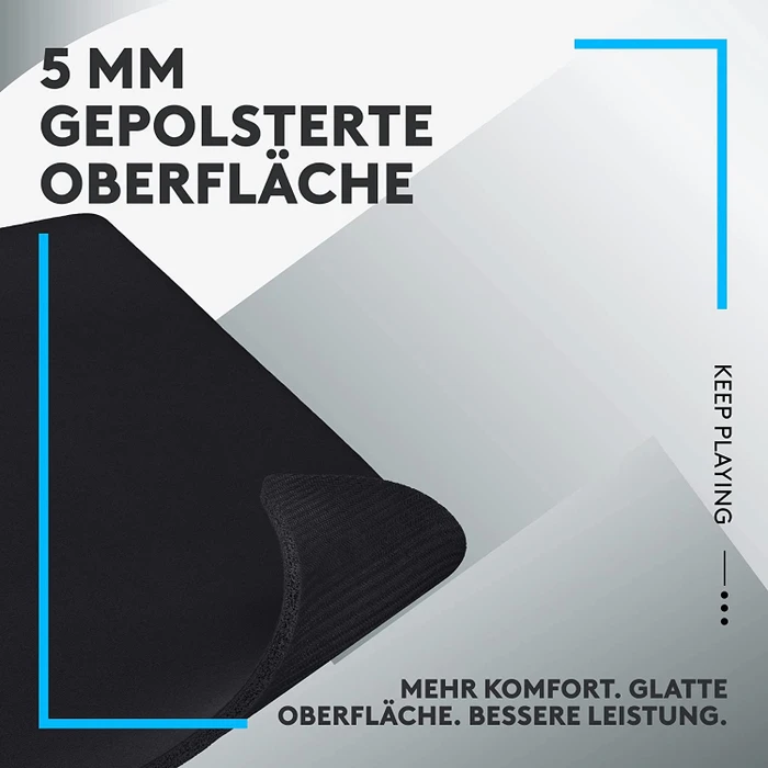 Logitech G740 Large Thick Gaming Mouse Pad, 400x460mm, schwarz