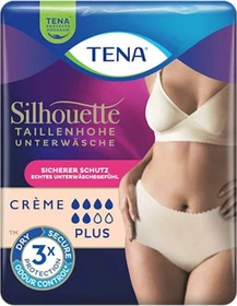 Tena Silhouette Pants Plus Creme Schutzhose Größe L, 8 Stück