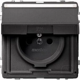 Merten Aquadesign Steckdose mit Schutzkontaktstift, anthrazit