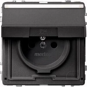 Merten Aquadesign Steckdose mit Schutzkontaktstift, anthrazit