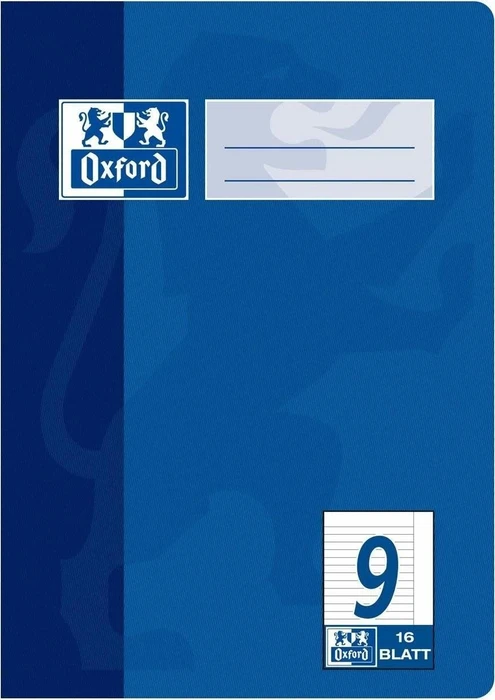 Oxford Schulheft, A5, Lineatur 9, dunkelblau, 16 Blatt