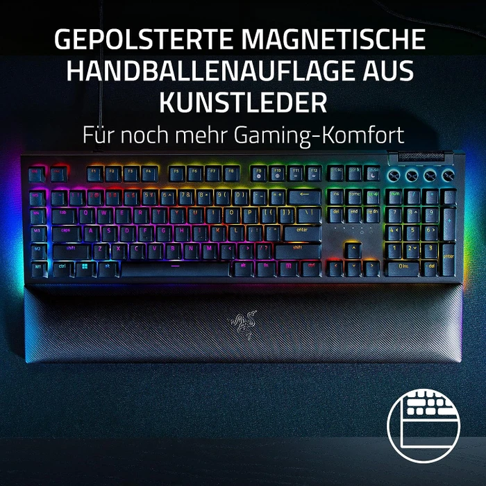 Razer BlackWidow V4, Razer YELLOW Linear Gen-3, USB, DE