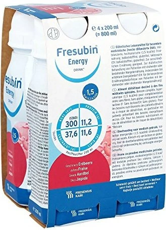 Fresenius Kabi Fresubin Energy Drink Erdbeer 800ml (4x 200ml)