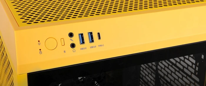 Thermaltake The Tower 200 Bumblebee, gelb, Glasfenster, Mini-ITX