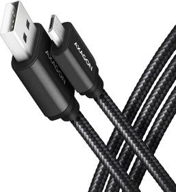 Axagon USB Adapterkabel, USB 2.0, 480Mb/s, USB-A 2.0 [Stecker] auf USB 2.0 Micro-B [Stecker], Adapterkabel, 1m