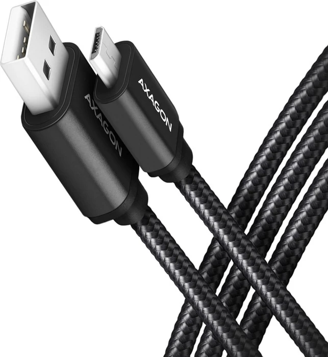 Axagon USB Adapterkabel, USB 2.0, 480Mb/s, USB-A 2.0 [Stecker] auf USB 2.0 Micro-B [Stecker], Adapterkabel, 2m