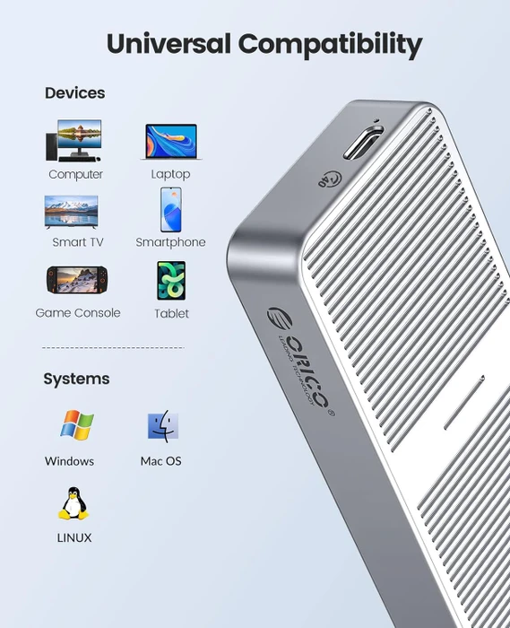Orico M224C3-U4, Moon Silver, USB4