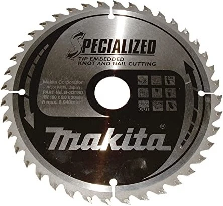 Makita Specialized Kreissägeblatt 40Z, 190x2x30mm, 1 Stück
