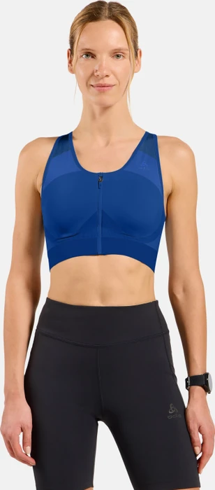 Odlo Seamless High mit Reißverschluss Sport-BH dazzling blue/mazzarine blue (Damen)