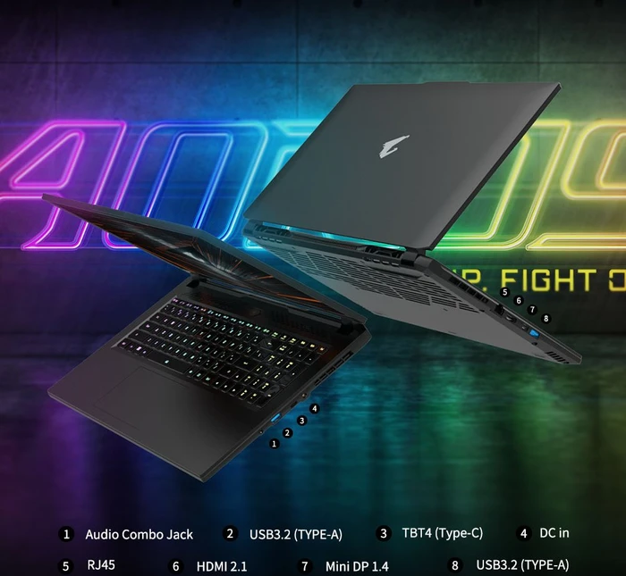 GIGABYTE AORUS 17, Core i7-12700H, 32GB RAM, 1TB SSD, GeForce RTX 3080 Ti, DE