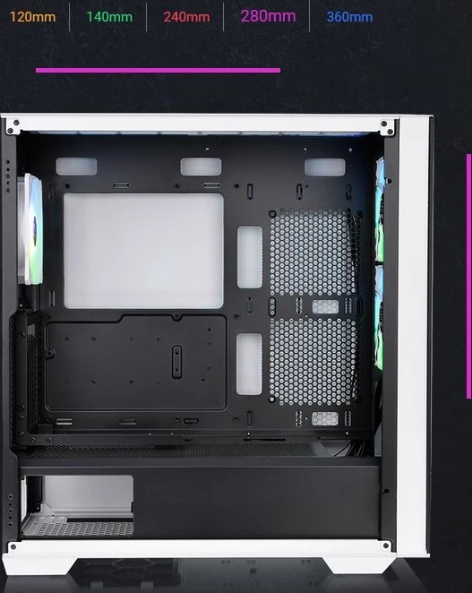 Thermaltake Divider 370 TG ARGB Snow Edition, weiß, Glasfenster