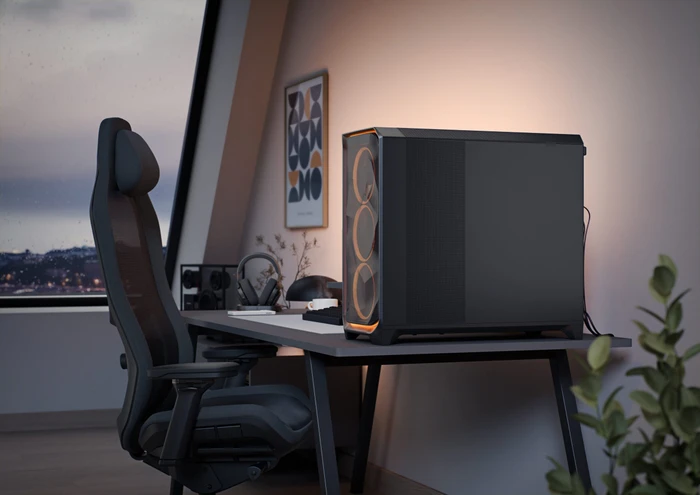 Fractal Design Meshify 3 XL Ambience Pro RGB Black TG Light Tint, schwarz, Glasfenster