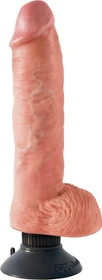 Pipedream King Cock 10" Vibrating Cock with Balls flesh