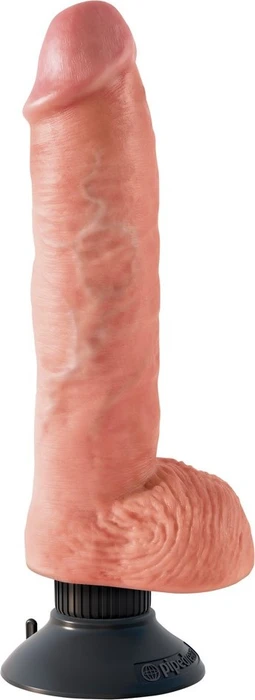 Pipedream King Cock 10" Vibrating Cock with Balls flesh
