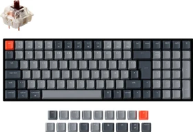 Keychron K4 V2, LEDs weiß, schwarz, Gateron BROWN, USB/Bluetooth, DE