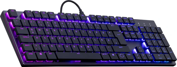Cooler Master SK650, LEDs RGB, MX LOW PROFILE RGB RED, USB, DE