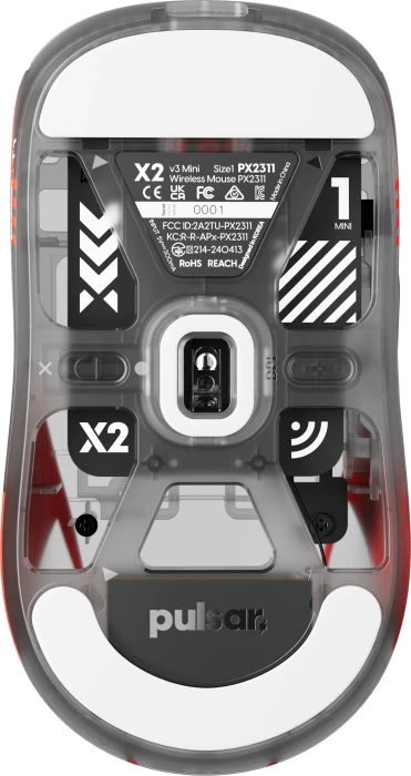 Pulsar Gaming Gears X2 v3 Mini Wireless T1 Limited Edition schwarz/rot, USB