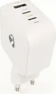 Nedis Netzladegerät 70 W GaN PD3.0 Schnellladefunktion 1x USB-A / 2x USB-C weiß
