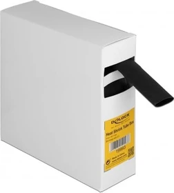 DeLOCK Schrumpfschlauch Box, mit Innenkleber, Schrumpfungsrate 3:1, 19.1mm, 5m, schwarz