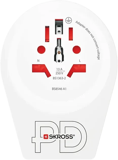 Skross World to UK USB C20PD, 1x USB-C