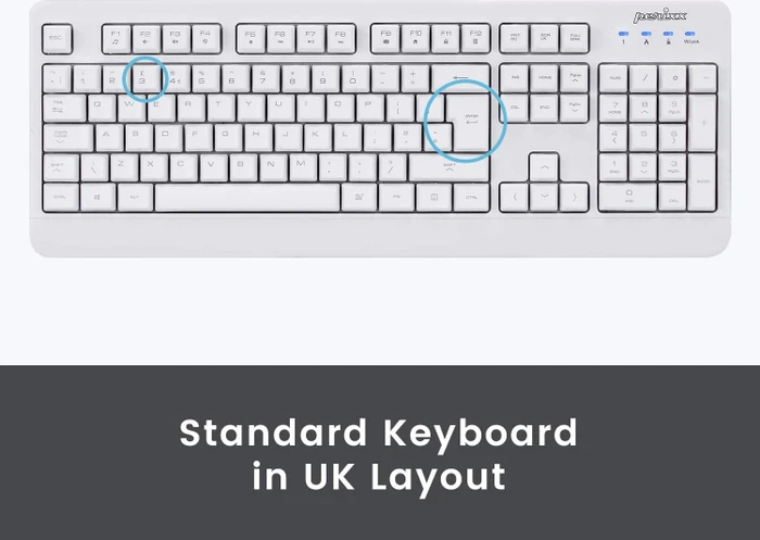 Perixx Periboard-517, weiß, USB, UK