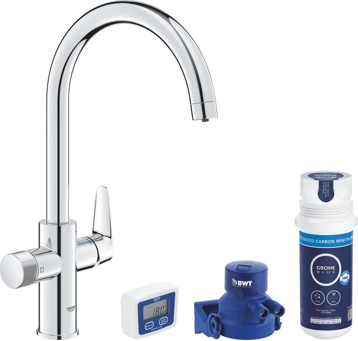 Grohe Blue Pure StartCurve Starter Set mit Mini Aktivkohlefilter chrom