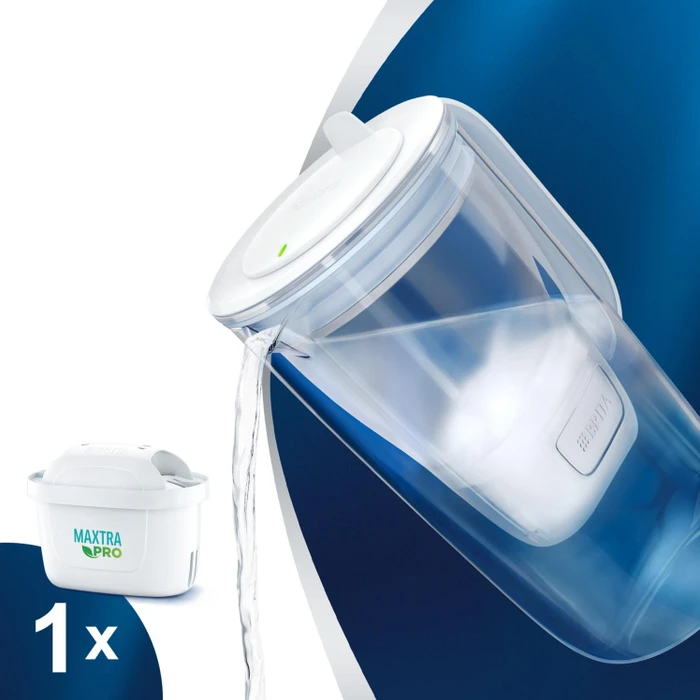 Brita Glas Tischwasserfilter inkl. Kartusche light blue