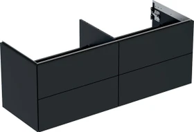 Geberit ONE Unterschrank für Aufsatzwaschtisch, mit vier Schubladen, 135cm, schwarz/lackiert matt