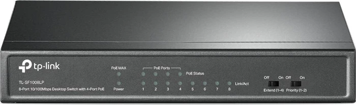 TP-Link TL-SF1000 Desktop Switch, 8x RJ-45, 41W PoE