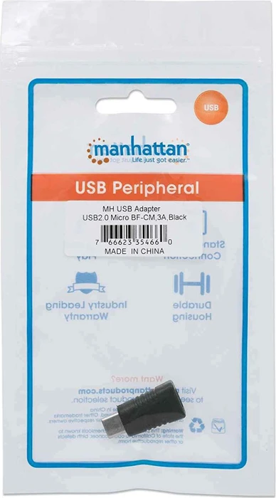 Manhattan Adapter, USB Micro-B [Buchse] auf USB-C [Stecker] Adapter