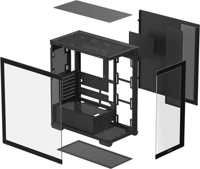 DeepCool CG580, schwarz, Glasfenster