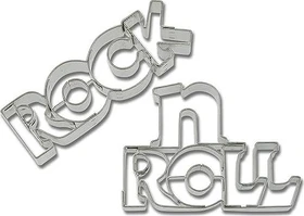 Städter Rock n Roll-Schriftzug Präge-Ausstecher-Set, 2-tlg.