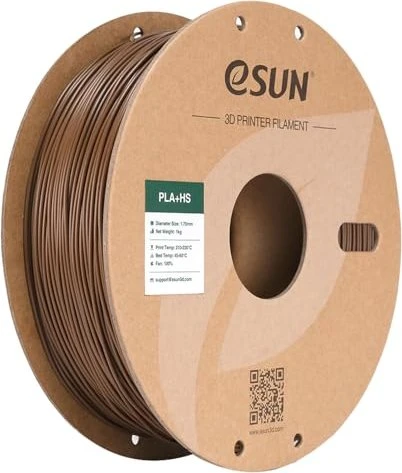 eSUN PLA+HS, braun, Spule, 1.75mm, 1.00kg