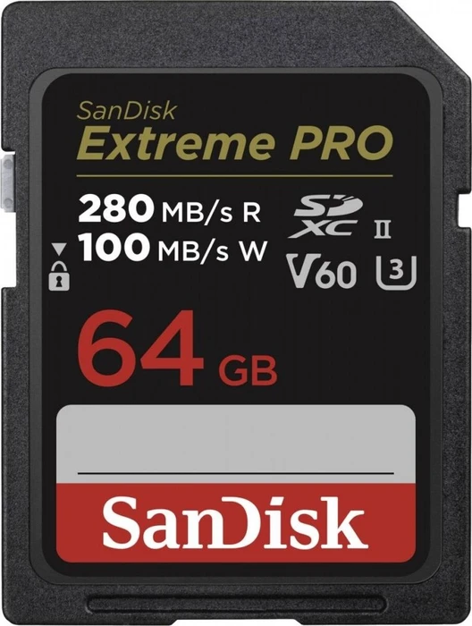 SanDisk 64GB SDXC Extreme PRO 280MB/s V60 UHS-II Image